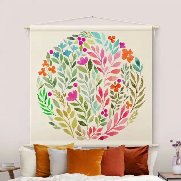 Blumiges Aquarell im Kreis Kracherpreis