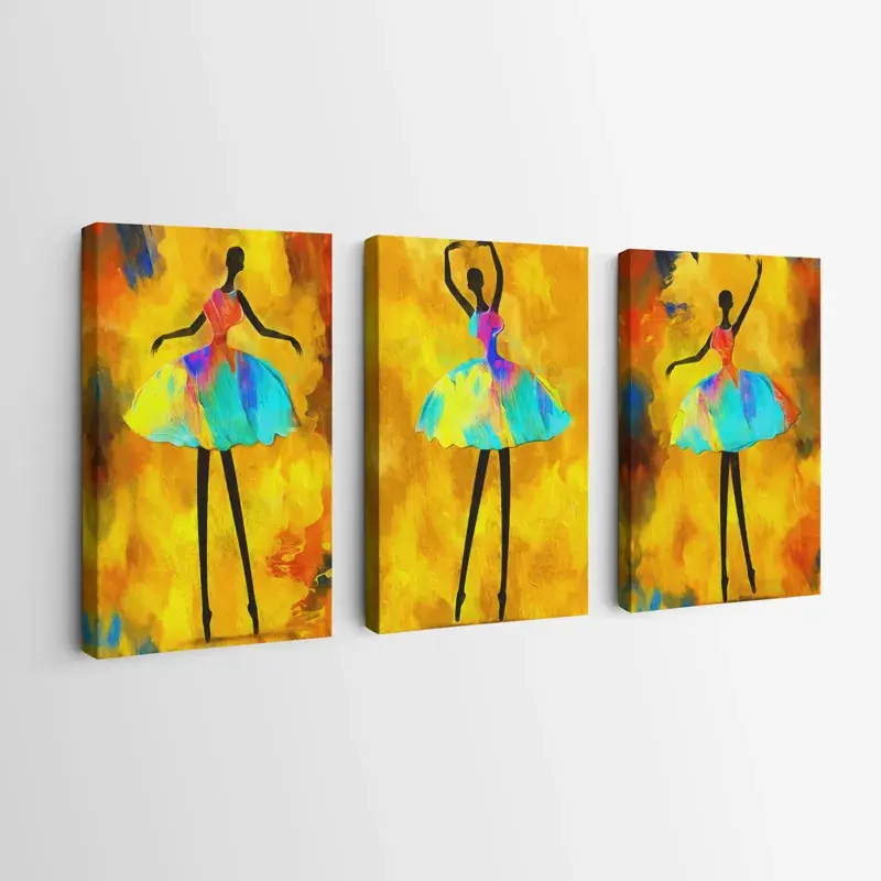 Begrenztes Angebot Mehrteiliges Leinwandbild Paintedallerina