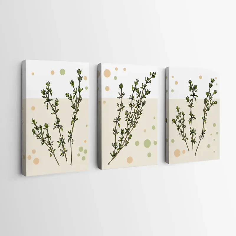 Mehrteiliges Leinwandbild Fresh Herbs Nur Heute