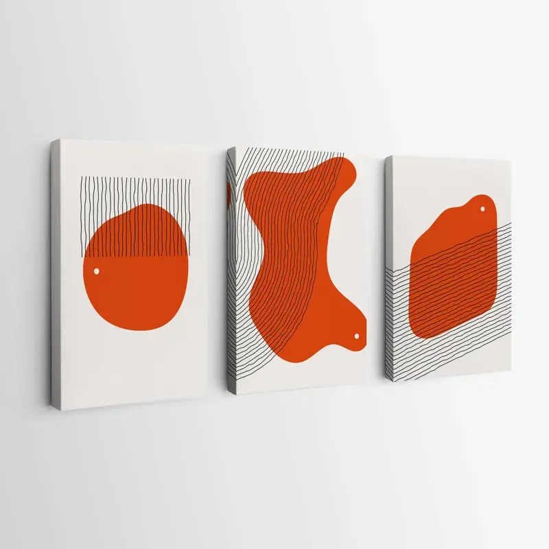 Mehrteiliges Leinwandbild Orange Circle Jetzt Kaufen