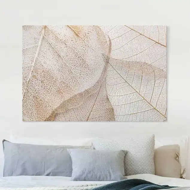 Saisonangebot Filigrane Blattstruktur in Gold