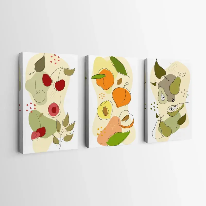 Mehrteiliges Leinwandbild Vegetables Set Super-Preis