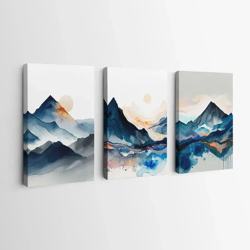 Mehrteiliges Leinwandbild Paintinglue Mountain Rabatt