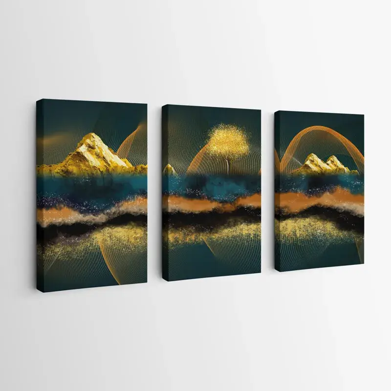 Mehrteiliges Leinwandbild Mountain Waves Versand Am Gleichen Tag