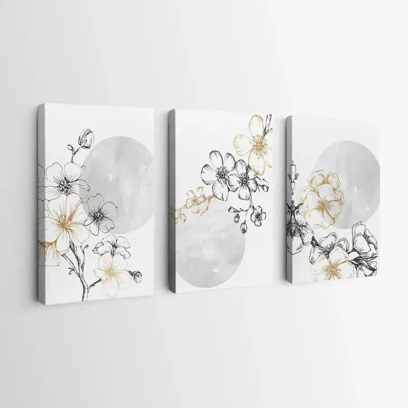 Mega-Angebot Mehrteiliges Leinwandbild Grey Moon Nature Set