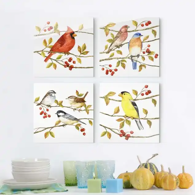 Beliebt Vögel und Beeren Set II