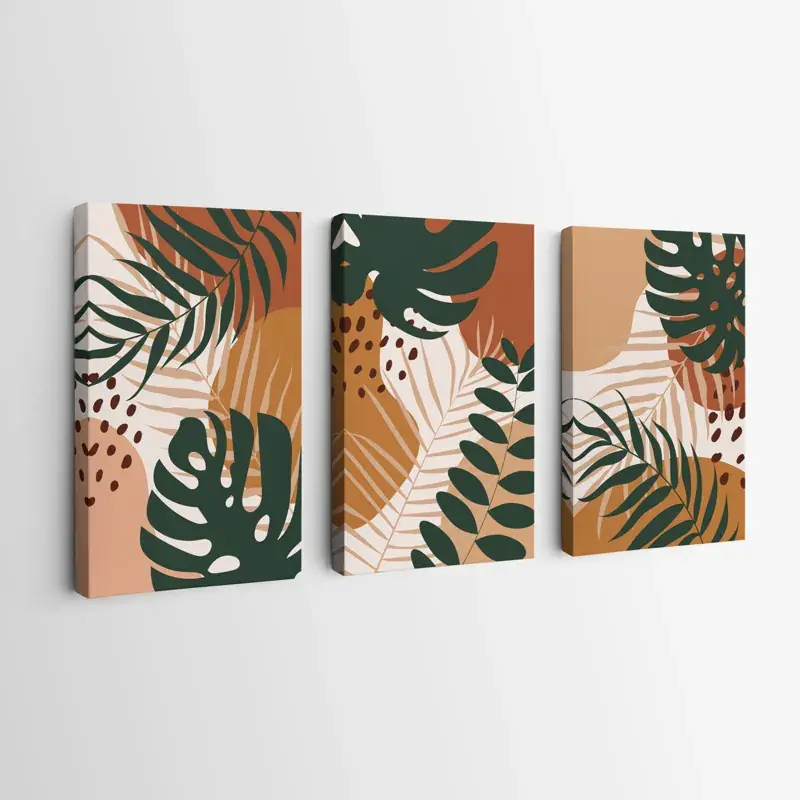 Mehrteiliges Leinwandbild Tropical Green Leaves Mega-Angebot