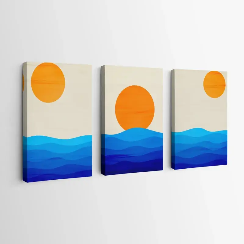 Neue Ware Mehrteiliges Leinwandbild Stronglue Waves
