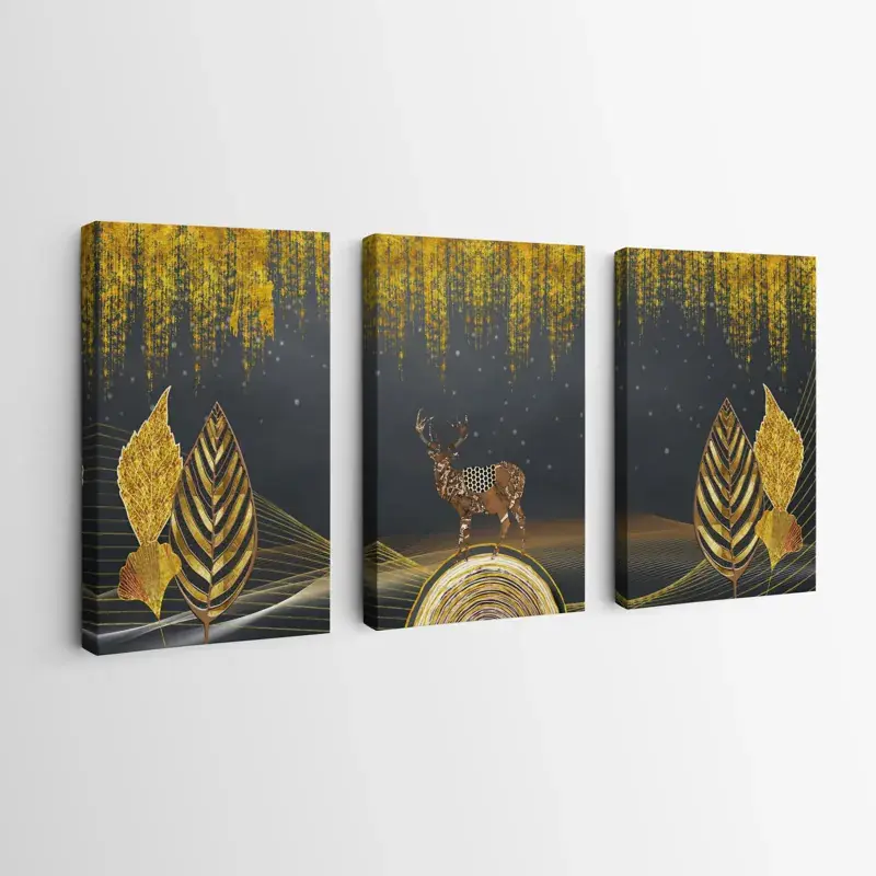 Jetzt Bestellen Mehrteiliges Leinwandbild Golden Deer