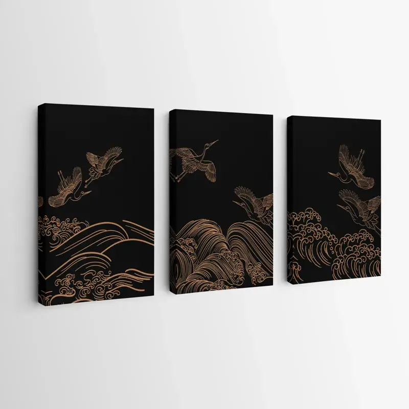 Begrenztes Angebot Mehrteiliges Leinwandbild Goldird Set
