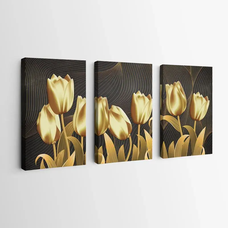 Mehrteiliges Leinwandbild Golden Tulip Knallerangebot