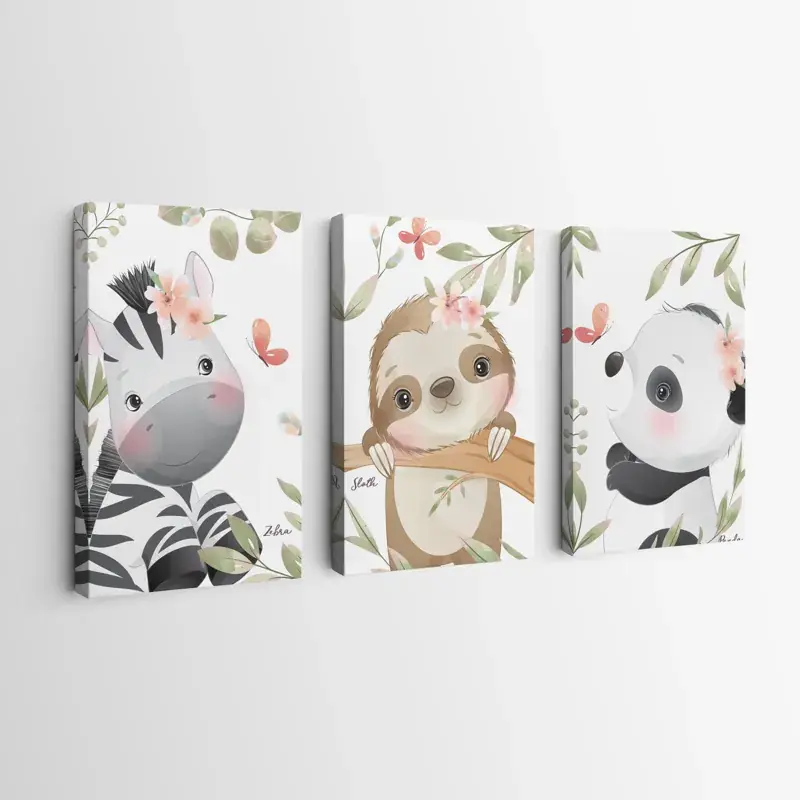 Mehrteiliges Leinwandbild Cutenimals Neue Kollektion