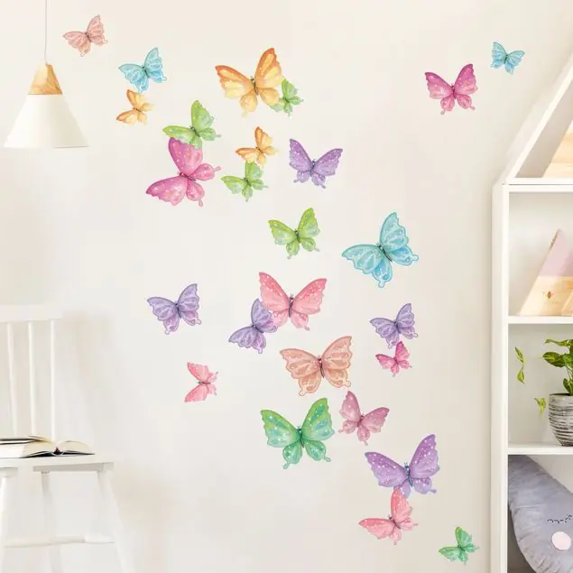Animal Club International - Set Glitzerschmetterlinge Wandtattoo 26-teilig Sichere Zahlung