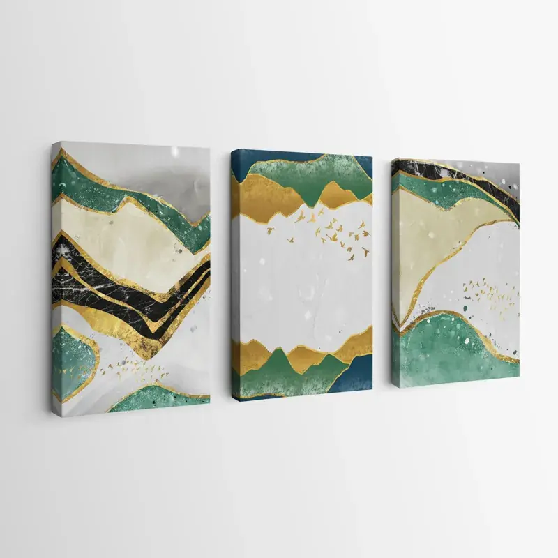 Garantierte Lieferung Mehrteiliges Leinwandbild Abstract Continent