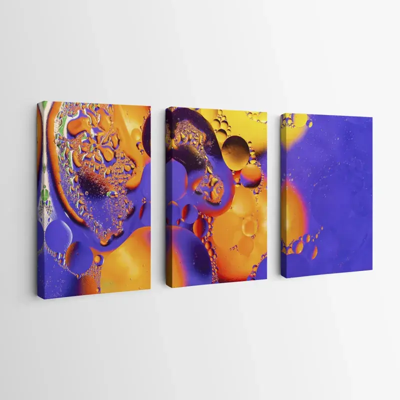 Top-Preis Mehrteiliges Leinwandbild Purple Orange Oil