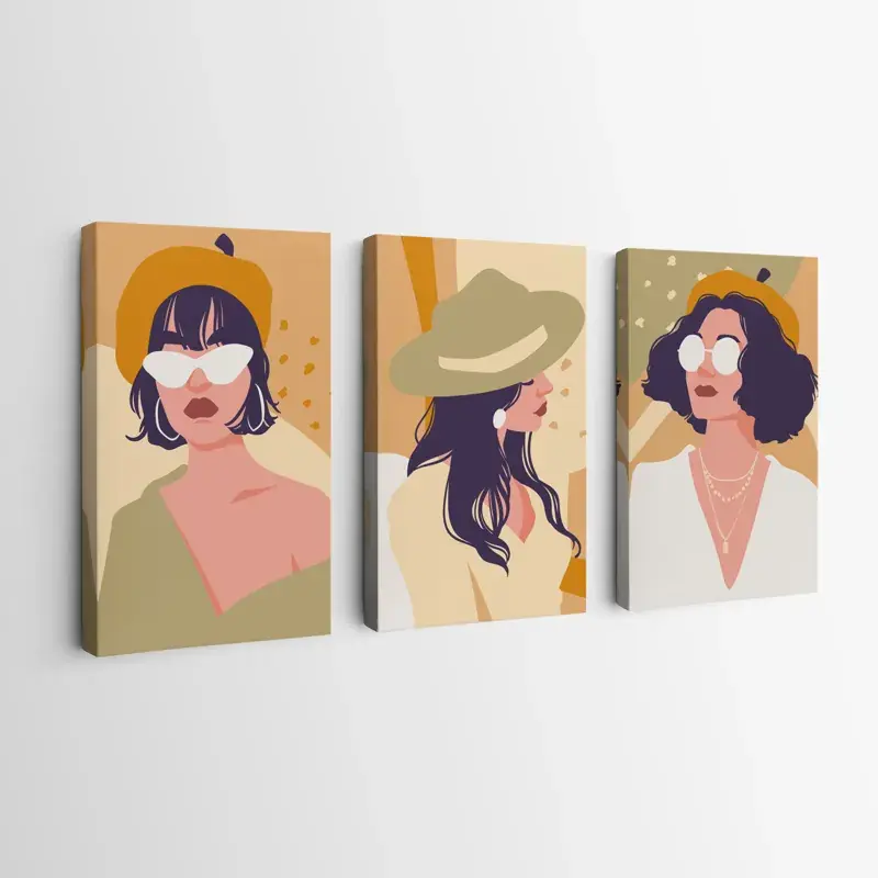 Sichere Zahlung Mehrteiliges Leinwandbild Modern Woman Set