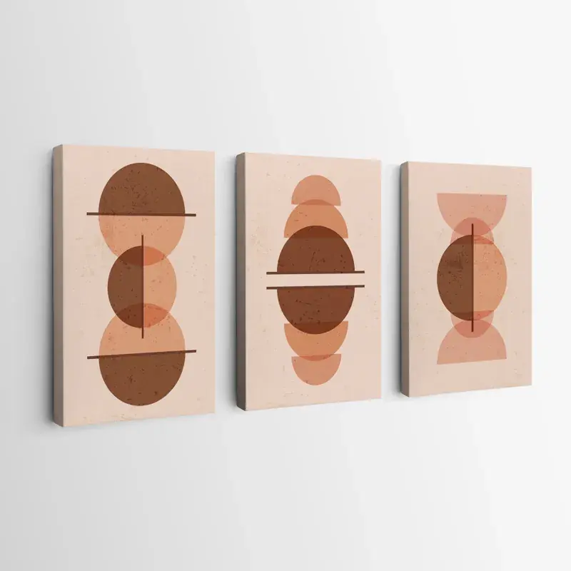 Ausverkauf Mehrteiliges Leinwandbild Orangerown Circle