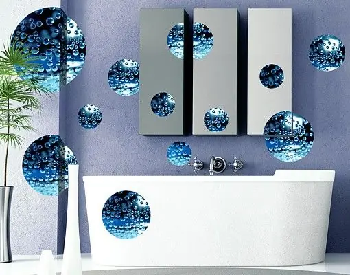 No.519 Kreise Dark Bubbles 12er Set Wandtattoo Abverkauf