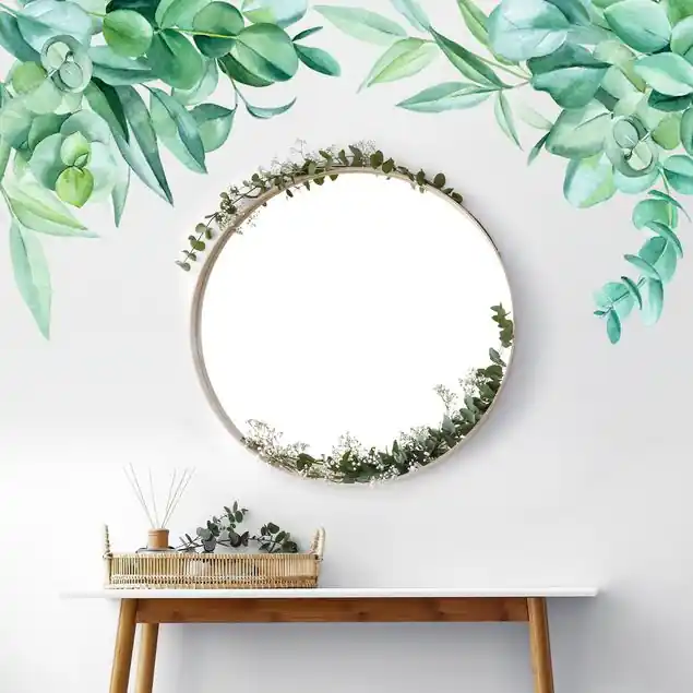 Neu Aquarell Eukalyptus Ornament XXL Wandtattoo