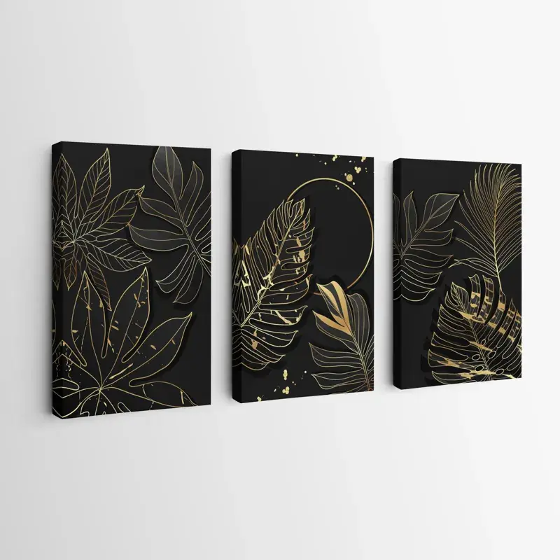 Online Kaufen Mehrteiliges Leinwandbild Luxury Gold Leaf