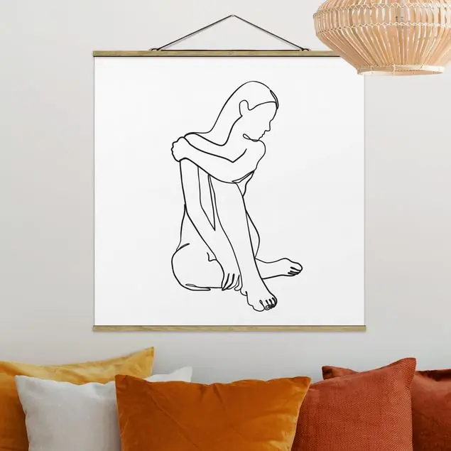 Direkt Vom Hersteller Line Art Frau Akt Schwarz Weiß