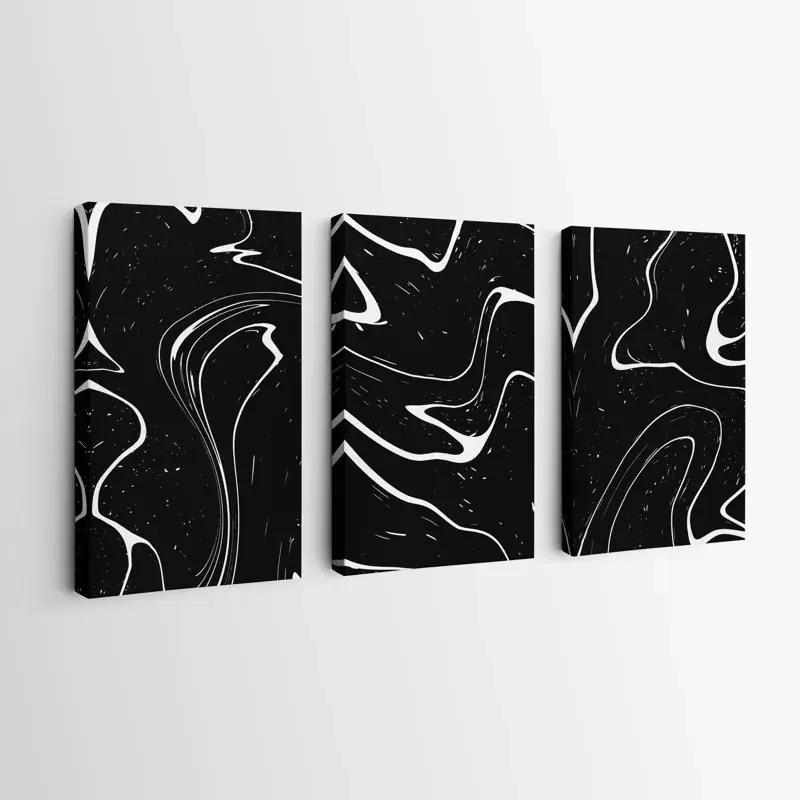 Preisknaller Mehrteiliges Leinwandbild Black Marble