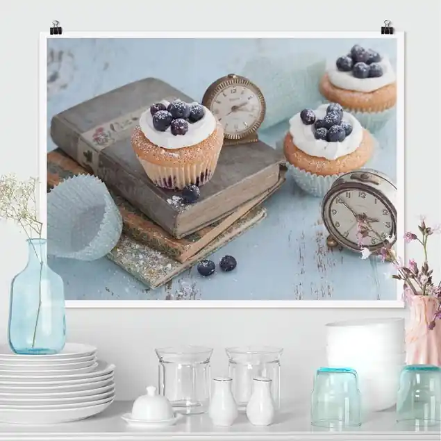 Vintage Cupcakes mit Wecker Letzte Chance