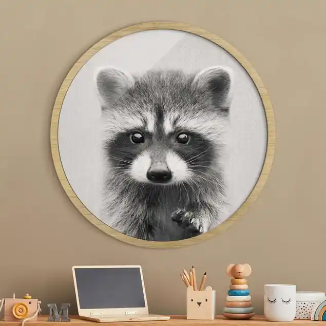 Baby Waschbär Wicky Schwarz Weiß Kostenfreie Lieferung