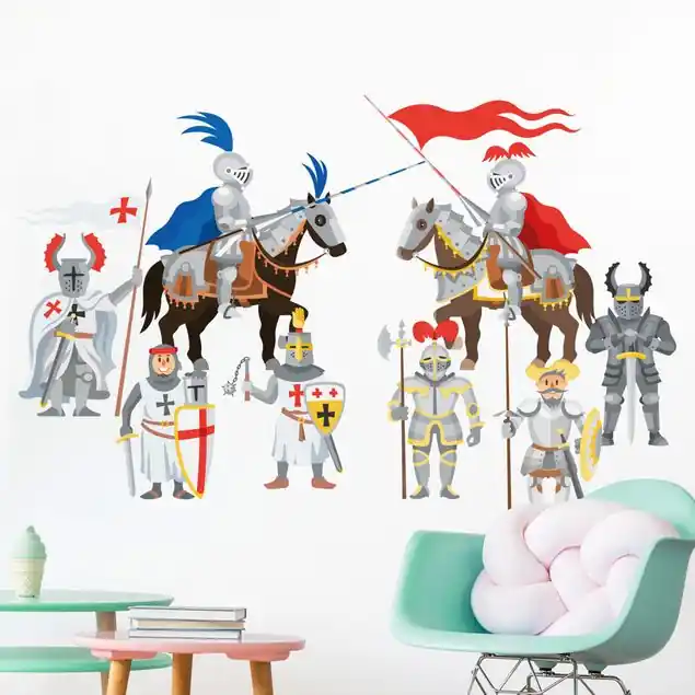 Begrenztes Angebot Ritter - Das große Turnier Wandtattoo