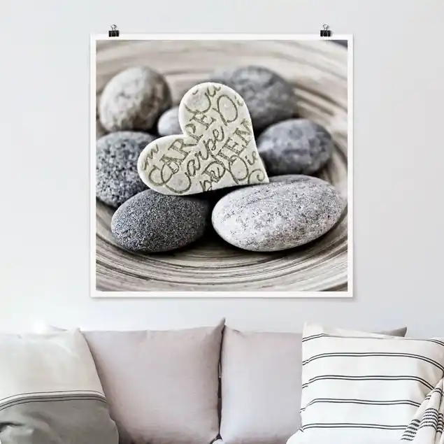 Carpe Diem Herz mit Steinen Top-Angebot