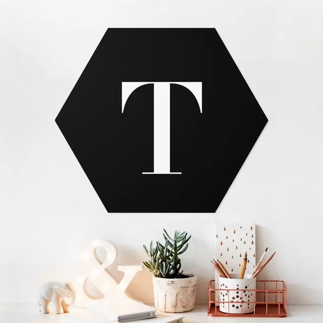 Must-Have Buchstabe Serif Schwarz T