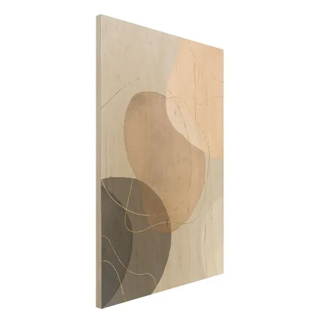 Verspielte Impressionen in Beige Schneller Versand