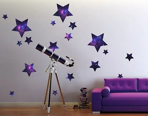 Abverkauf No.542 Sterne Galaxie 18er Set Wandtattoo