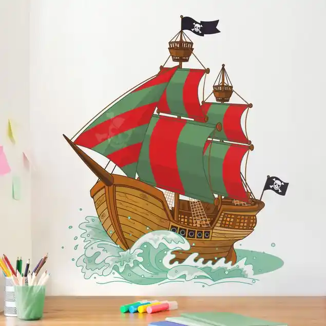 Sonderangebot Piratenschiff Wandtattoo