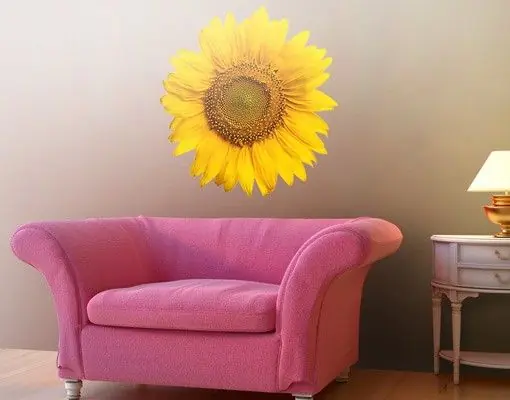 No.498 Sonnenblumenblüte Wandtattoo Kostenloser Rückversand