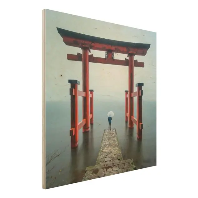 Rotes Torii am Ashi-See Markenware