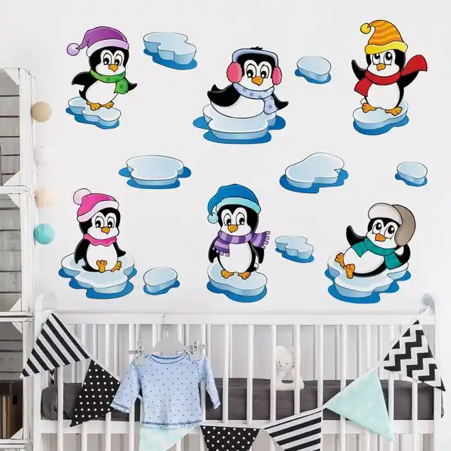 Bestseller Pinguin Winter Kinderzimmer Set Wandtattoo