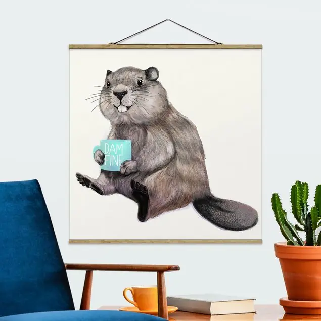 Beliebt Illustration Biber mit Kaffeetasse