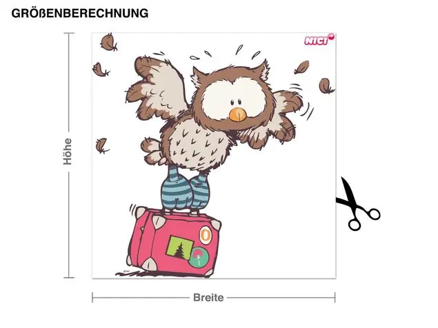 Neuheit NICI - Oscar Owl Wandtattoo