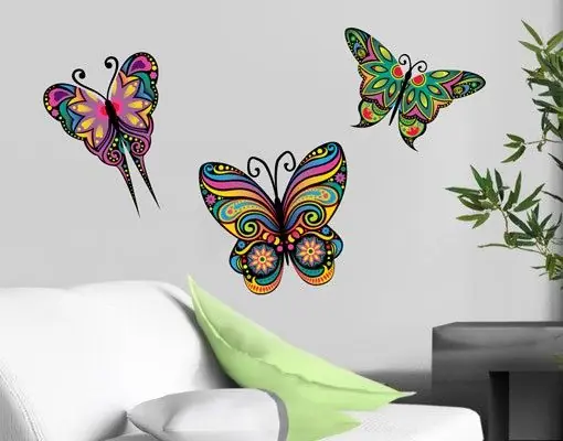 No.BP23 Mandala Schmetterlinge Wandtattoo Jetzt Bestellen