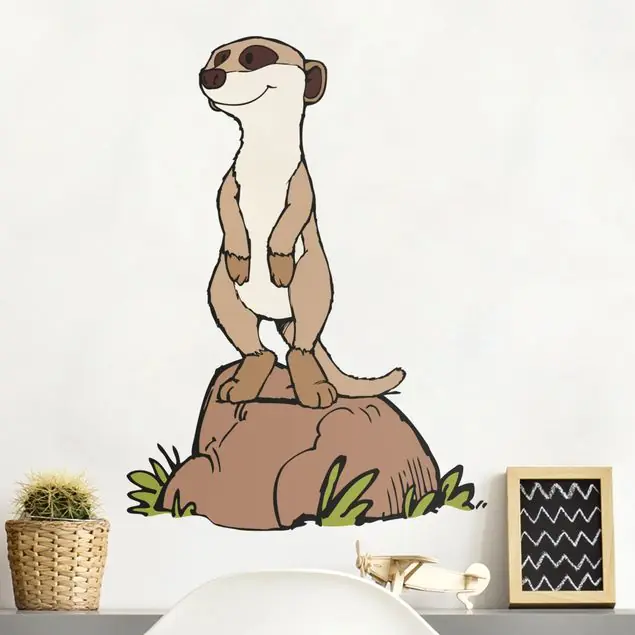 Kracherpreis NICI - Meerkat auf Felsen Wandtattoo