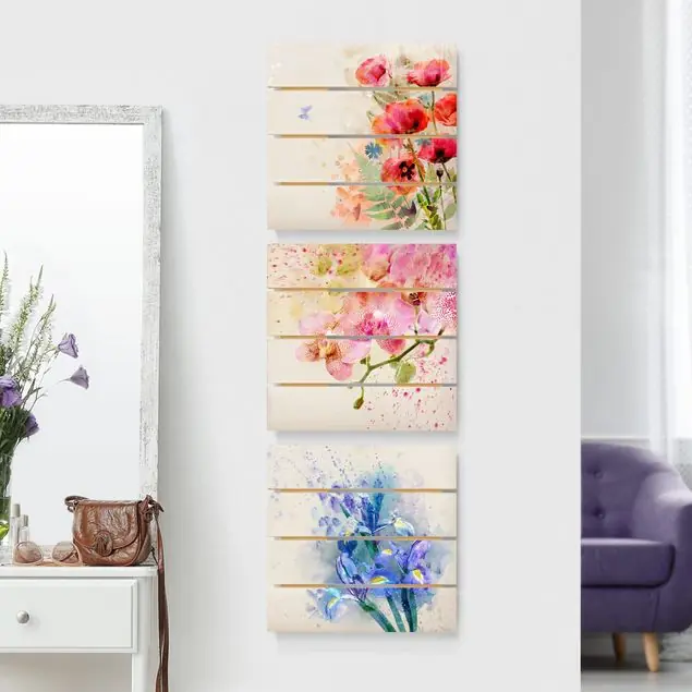 Gratis Versand Aquarell Blumen Trio