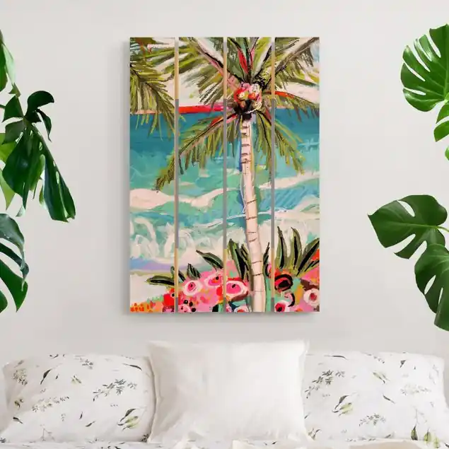 Palme mit pinken Blumen II Saisonangebot