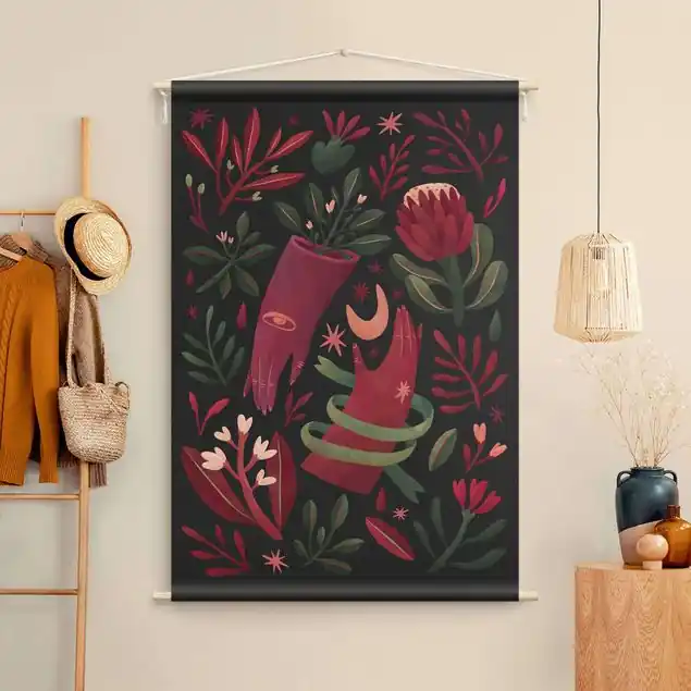 Blumen um Mitternacht Illustration Markenprodukt