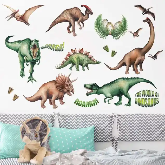 Die Welt der Dinosaurier Wandtattoo 21-teilig Top-Preis