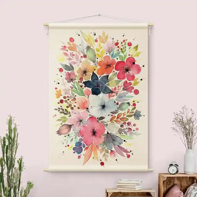 Preisreduziert Esther Meinl - Farbenfrohe Aquarell Blumen