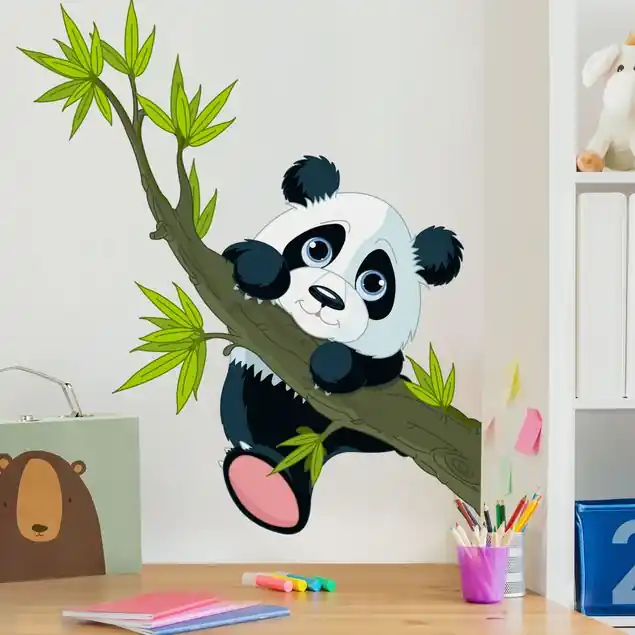 Direktkauf Kletternder Panda Wandtattoo