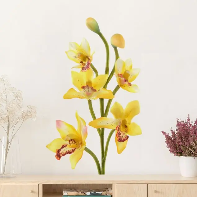 Sonderaktion No.173 Orchidee Gelb Wandtattoo