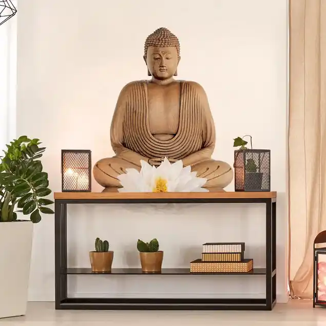 Aktuell Lotus Holz Buddha Wandtattoo
