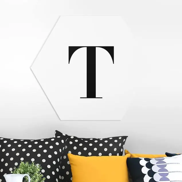 Buchstabe Serif Weiß T Neuheit